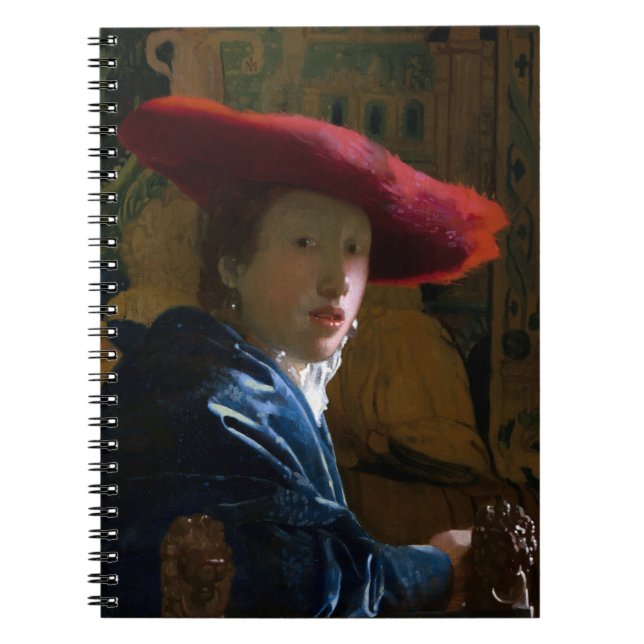 Johannes Vermeer - Flickan med Red Hat Anteckningsbok (Framsidan)