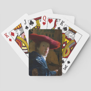 Johannes Vermeer - Flickan med Red Hat Casinokort