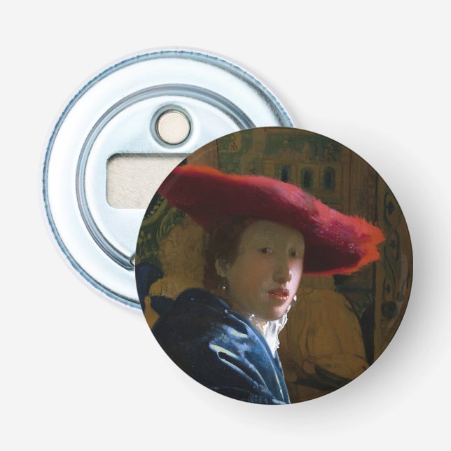 Johannes Vermeer - Flickan med Red Hat Flasköppnare (Framsidan)