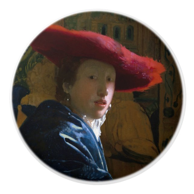 Johannes Vermeer - Flickan med Red Hat Knopp (Framsidan)