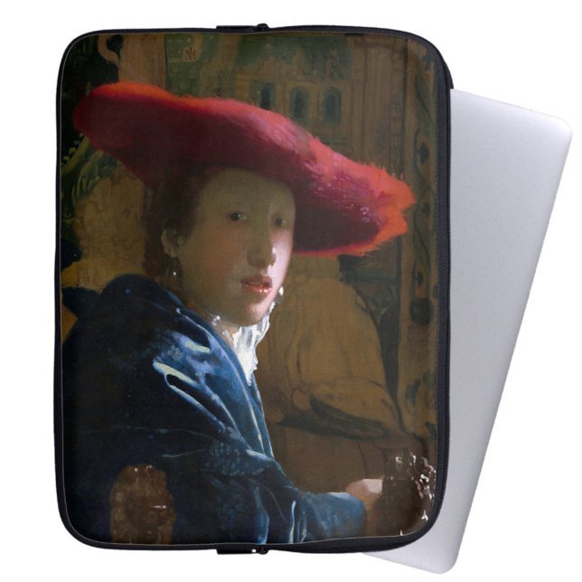 Johannes Vermeer - Flickan med Red Hat Laptop Fodral (Skapare uppladdad)
