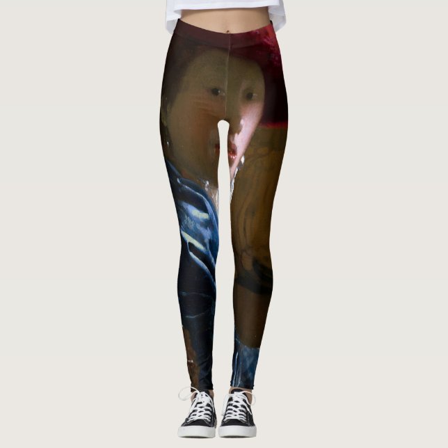 Johannes Vermeer - Flickan med Red Hat Leggings (Framsida)