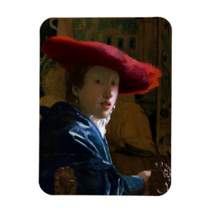 Johannes Vermeer - Flickan med Red Hat Magnet