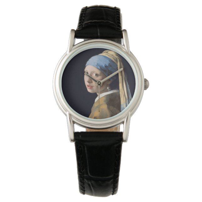 JOHANNES VERMEER - Flickor med pärlårring 1665 Armbandsur (Framsida)