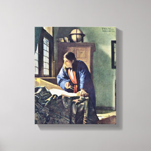 Johannes Vermeer - geografen Canvastryck