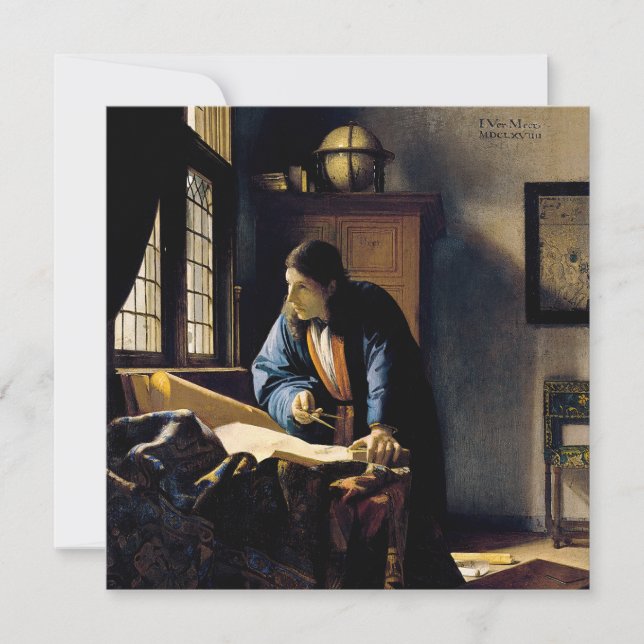 Johannes Vermeer - Geografen Inbjudningar (Framsida)