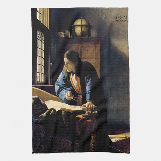 Johannes Vermeer - Geografen Kökshandduk (Vertikal)