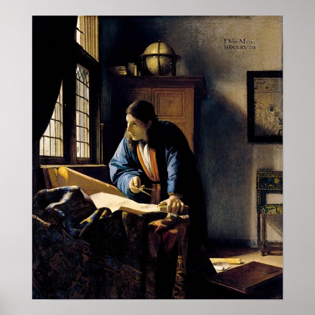 Johannes Vermeer - Geografen Poster (Framsidan)