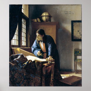 Johannes Vermeer geografen Poster