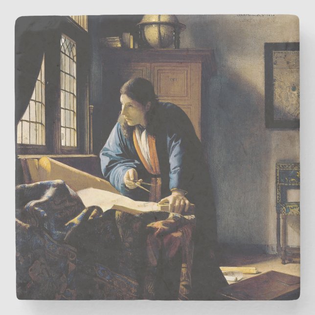 Johannes Vermeer - Geografen Stenunderlägg (Framsidan)