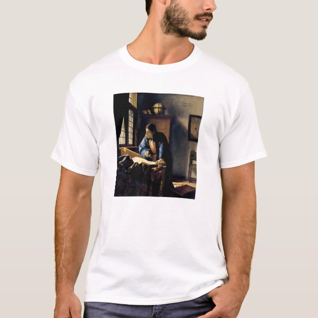 Johannes Vermeer - Geografen T Shirt (Framsida)