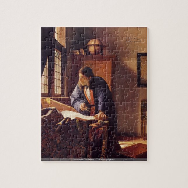 Johannes Vermeer - geografpussel Pussel (Vertikal)