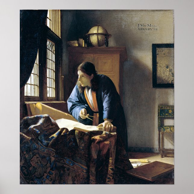 Johannes Vermeer Geograopher Poster (Framsidan)