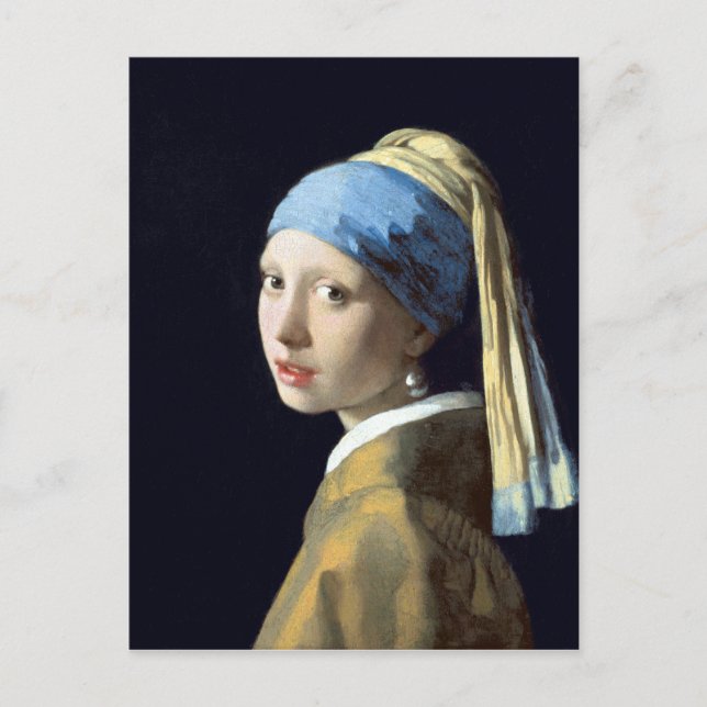 Johannes Vermeer Girl med Pearl Earring Vykort (Framsida)