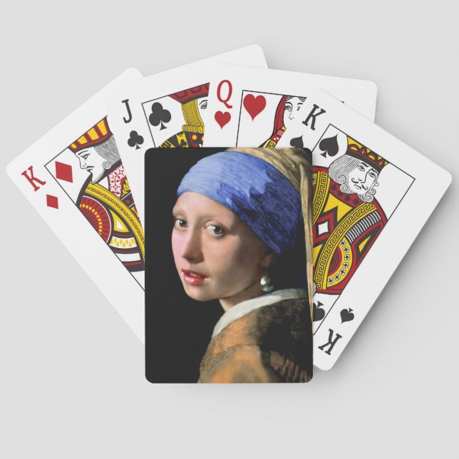 Johannes Vermeer Girl with a Pearl Earring Casinokort (Baksidan)