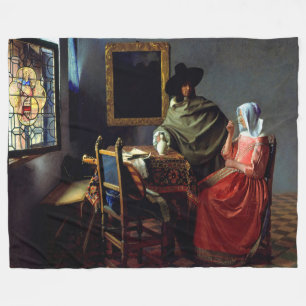Johannes Vermeer - Glaset Vin Fleecefilt