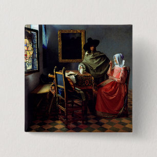 Johannes Vermeer - Glaset Vin Knapp