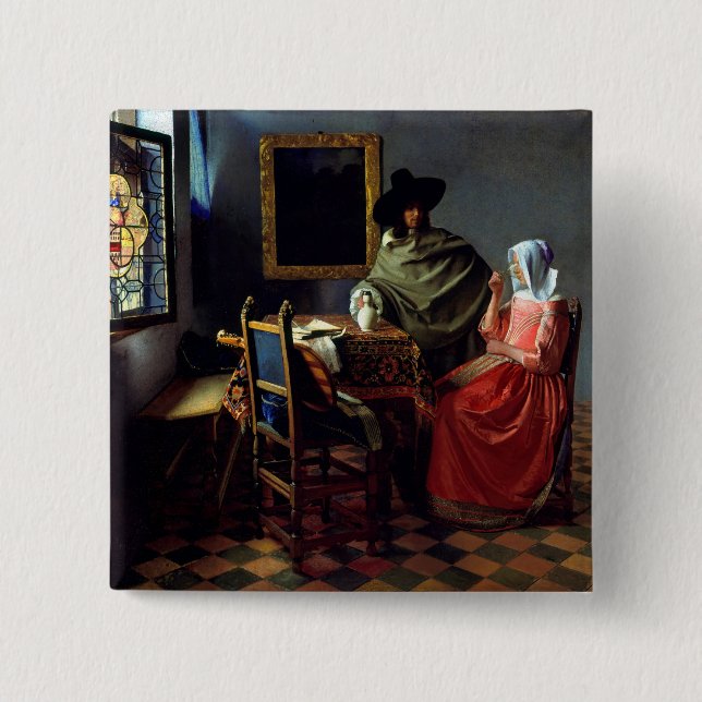 Johannes Vermeer - Glaset Vin Knapp (Framsida)