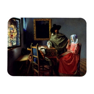 Johannes Vermeer - Glaset Vin Magnet