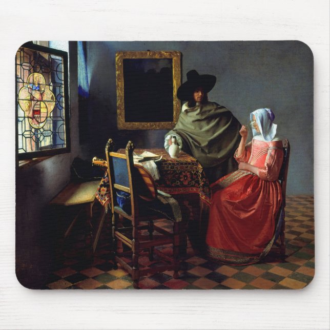 Johannes Vermeer - Glaset Vin Musmatta (Framsidan)