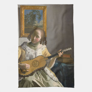 Johannes Vermeer - Guitar Player Kökshandduk