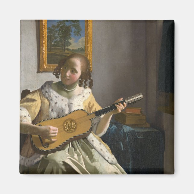 Johannes Vermeer - Guitar Player Magnet (Framsidan)