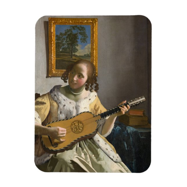 Johannes Vermeer - Guitar Player Magnet (Vertikal)