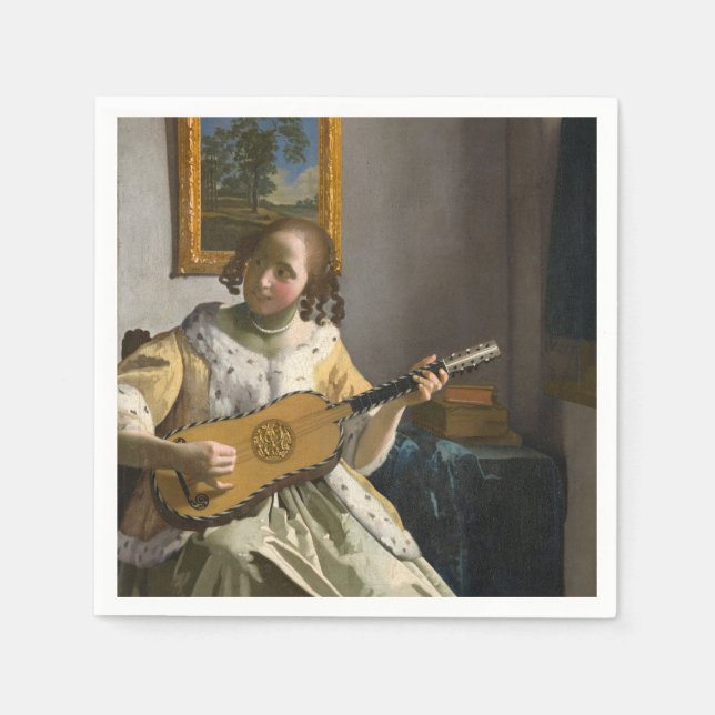 Johannes Vermeer - Guitar Player Pappersservett (Framsidan)