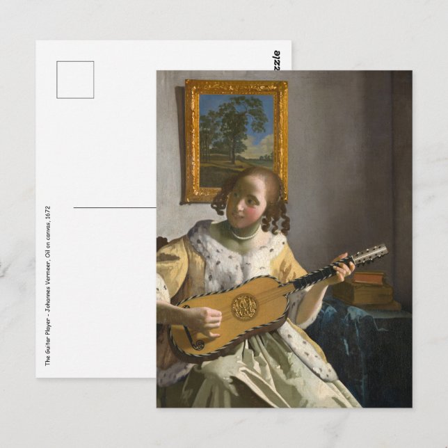Johannes Vermeer - Guitar Player Vykort (Fram/baksida)