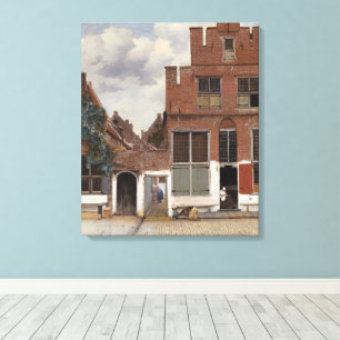 Johannes Vermeer, husvy i Delft Canvastryck