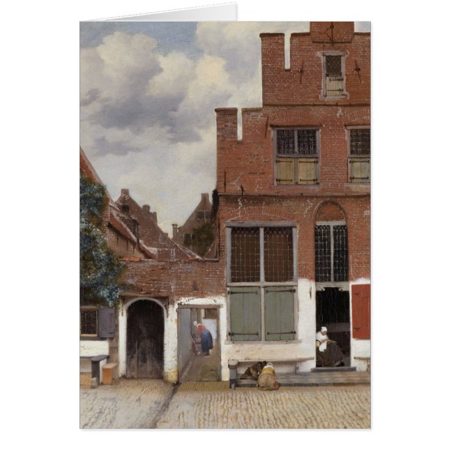 Johannes Vermeer, husvy i Delft OBS Kort (Framsidan)