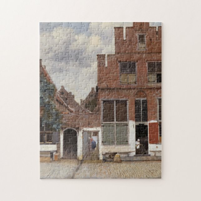 Johannes Vermeer, husvy i Delft Pussel (Vertikal)