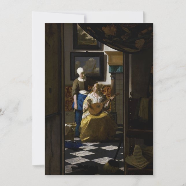 Johannes Vermeer - Kärlek Brev Inbjudningar (Framsida)