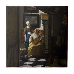 Johannes Vermeer - Kärlek Brev Kakelplatta