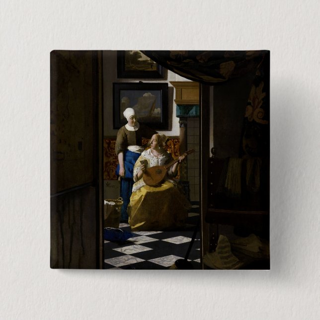 Johannes Vermeer - Kärlek Brev Knapp (Framsida)