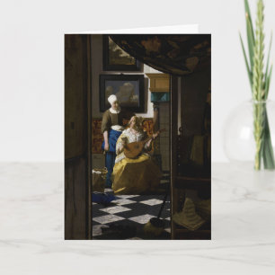 Johannes Vermeer - Kärlek Brev Kort