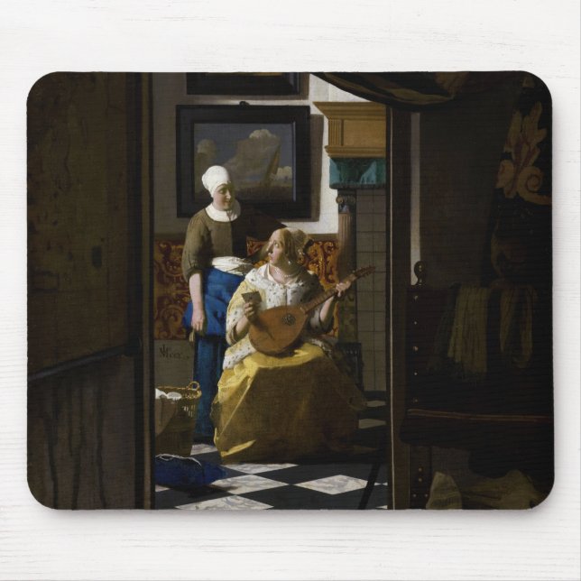 Johannes Vermeer - Kärlek Brev Musmatta (Framsidan)