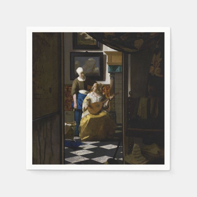 Johannes Vermeer - Kärlek Brev Pappersservett (Framsidan)