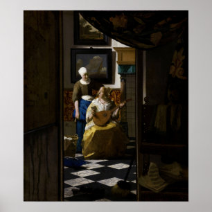 Johannes Vermeer - Kärlek Brev Poster