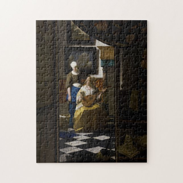 Johannes Vermeer - Kärlek Brev Pussel (Vertikal)