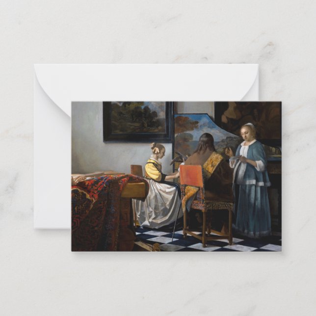 Johannes Vermeer - Konserten Anteckningskort (Framsida)