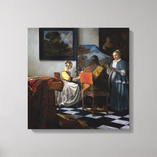 Johannes Vermeer - Konserten Canvastryck