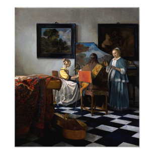 Johannes Vermeer - Konserten Fototryck