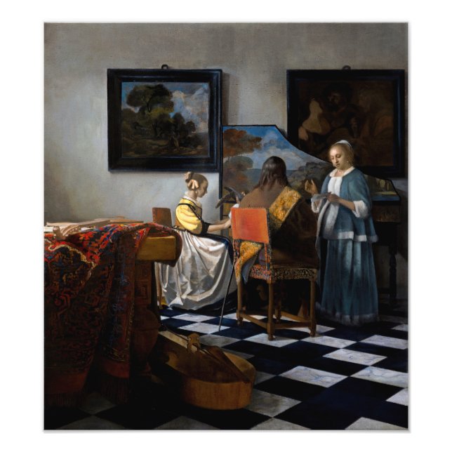 Johannes Vermeer - Konserten Fototryck (Framsidan)