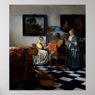 Johannes Vermeer - Konserten Poster