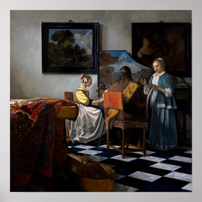 Johannes Vermeer - Konserten Poster (Framsidan)