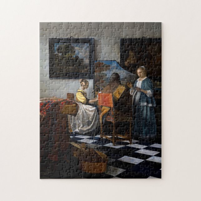 Johannes Vermeer - Konserten Pussel (Vertikal)