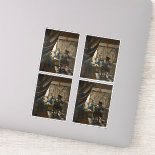 Johannes Vermeer, konsten av målning Klistermärken
