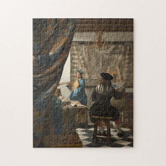 Johannes Vermeer, konsten av målning Pussel (Vertikal)