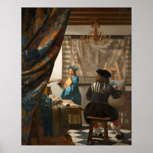 Johannes Vermeer - Konsten för målning Poster